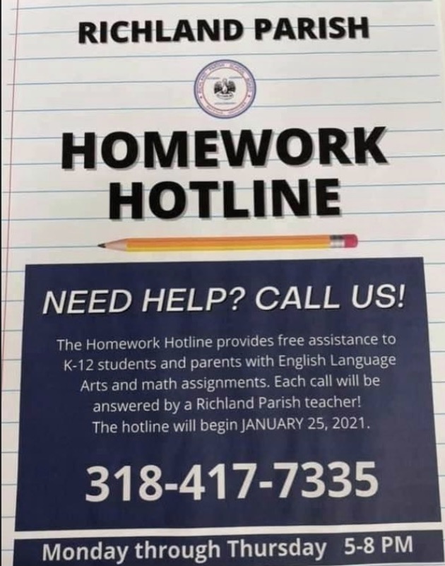 6th grade homework hotline
